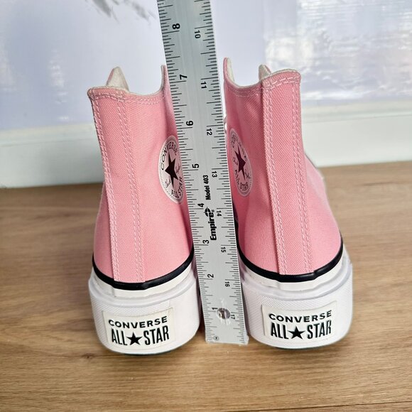 Converse Chuck Taylor Lift Double Stack Platform 8.5 Women Sneaker Peach A15012C - Picture 5 of 7